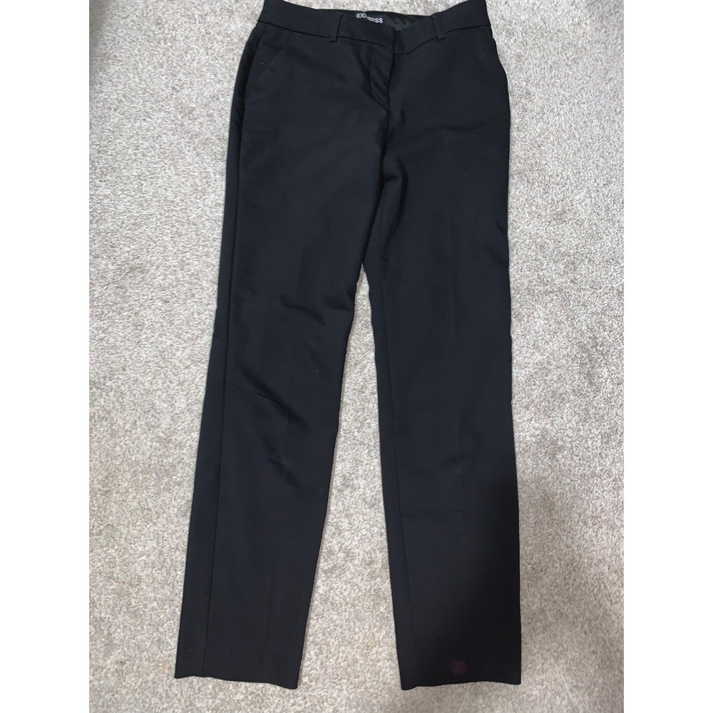 Express Black Straight Leg Dress Pants Womens Size 2 Professional Slacks